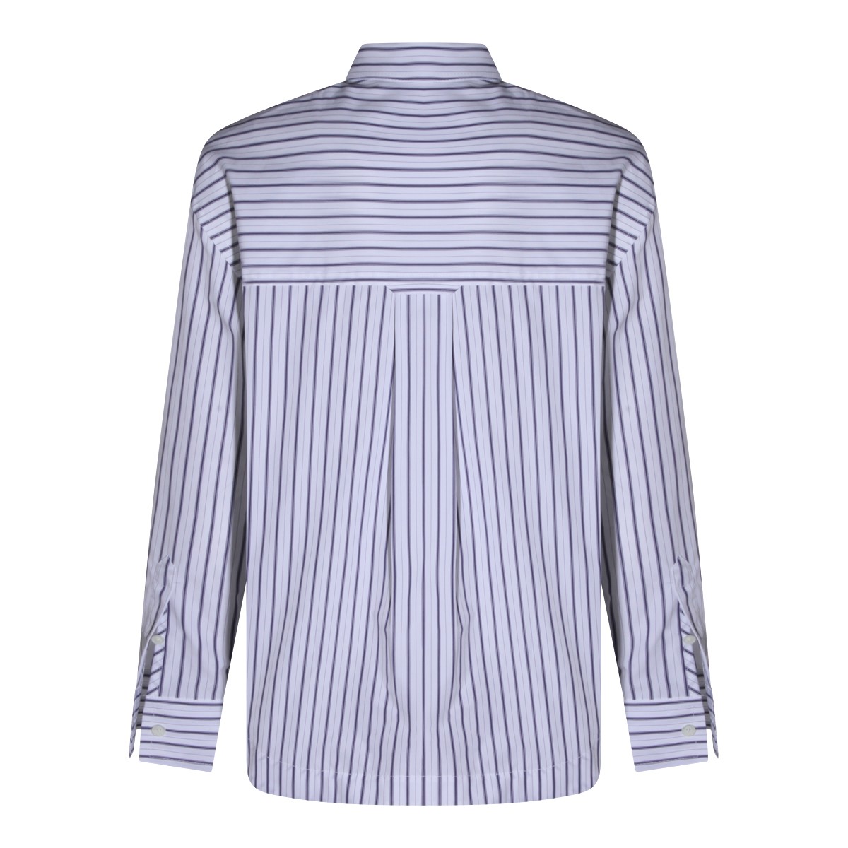 WHITE AND BLUE COTTON SHIRT