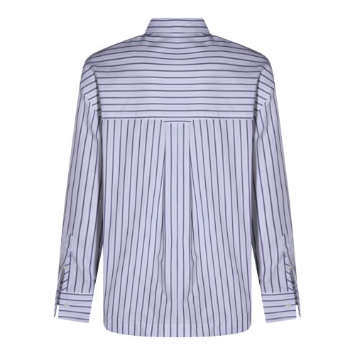 WHITE AND BLUE COTTON SHIRT