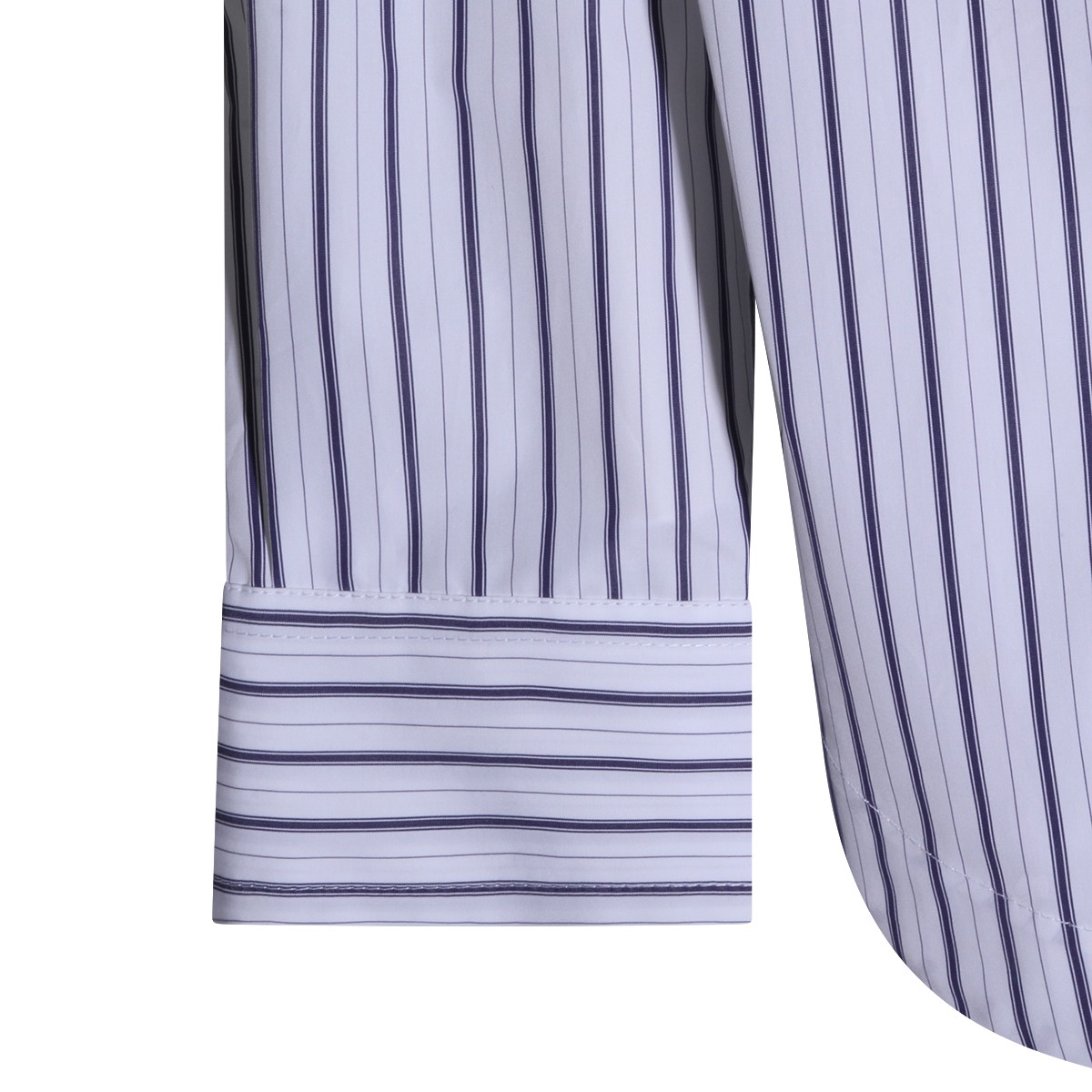 WHITE AND BLUE COTTON SHIRT