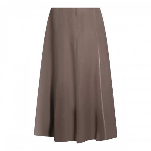BROWN SILK SKIRT 2