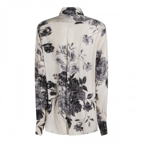 BLACK AND WHITE SILK SHIRT 2