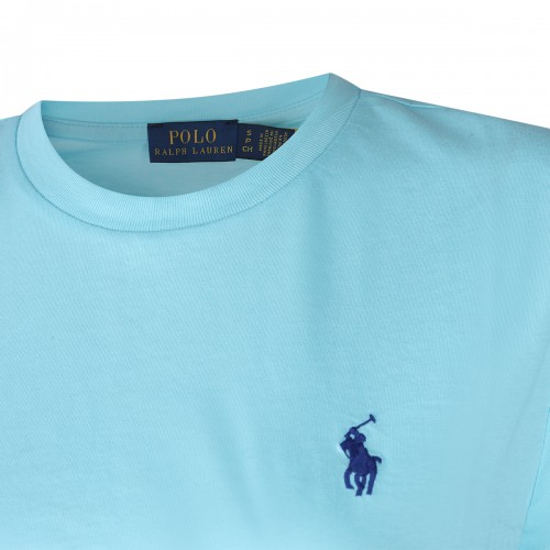 LIGHT BLUE COTTON T-SHIRT