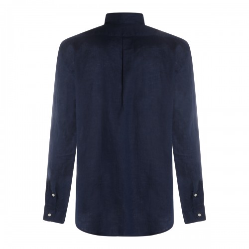 NEWPORT NAVY LINEN SHIRT