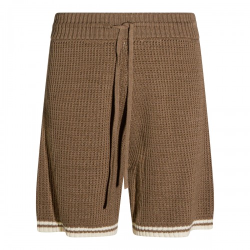BROWN COTTON SHORTS