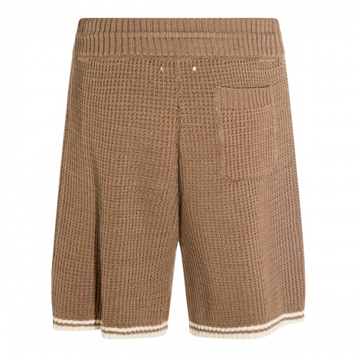 BROWN COTTON SHORTS