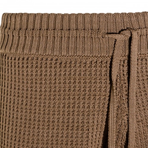 BROWN COTTON SHORTS
