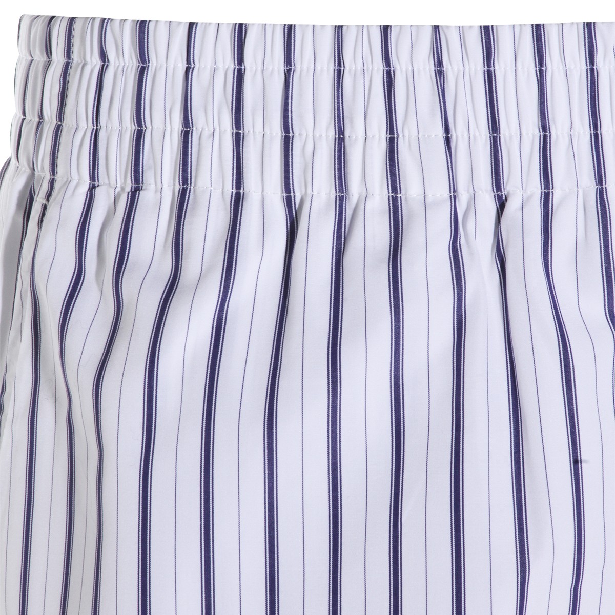 WHITE AND BLUE COTTON SHORTS