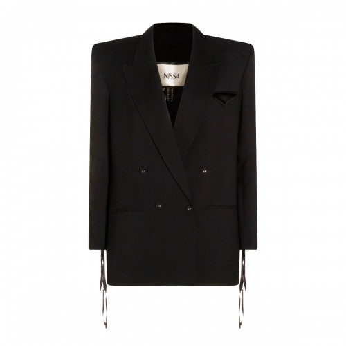 BLACK LINEN BLAZER