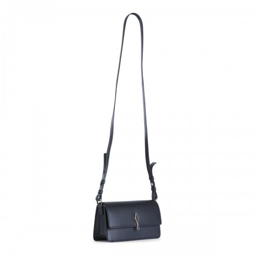BLACK LEATHER BETTINA MINI SHOULDER BAG