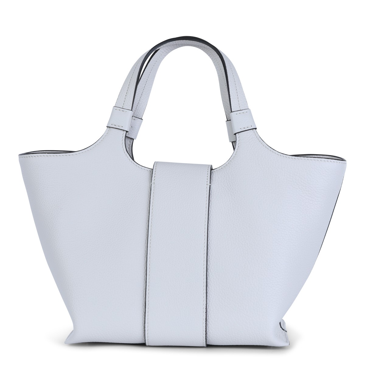 WHITE LEATHER TOTE