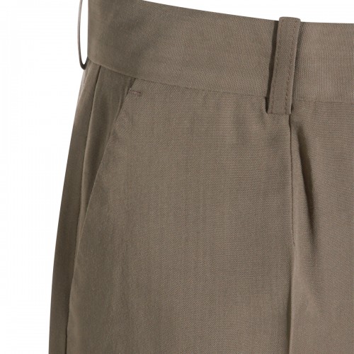 BROWN VISCOSE SHORT 