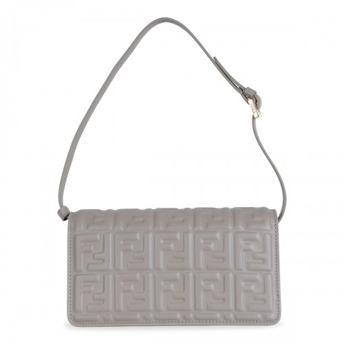 GREY LEATHER BAGUETTE WALLET