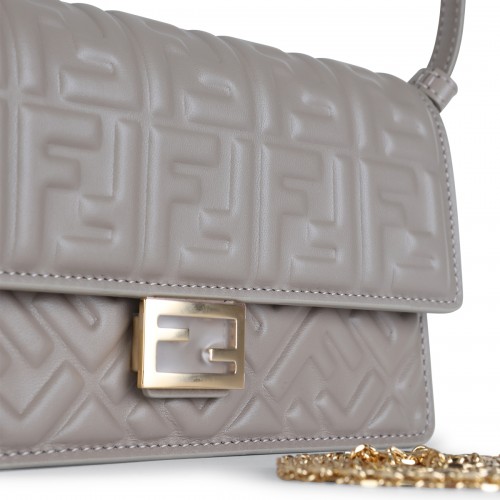 GREY LEATHER BAGUETTE WALLET