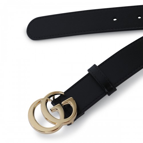BLACK LEATHER BELT 2