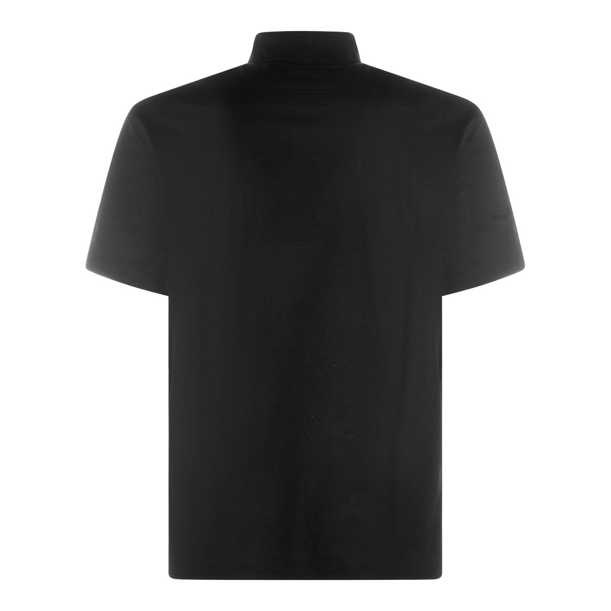 BLACK COTTON POLO SHIRT