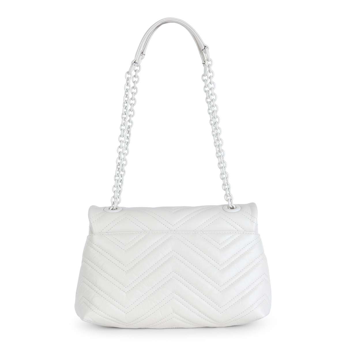 WHITE LEATHER MARMONT SHOULDER BAG