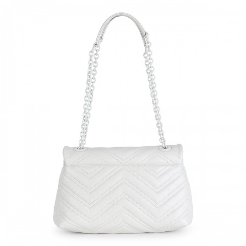 WHITE LEATHER MARMONT SHOULDER BAG