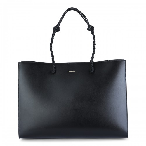 BLACK LEATHER CROSSBODY BAG