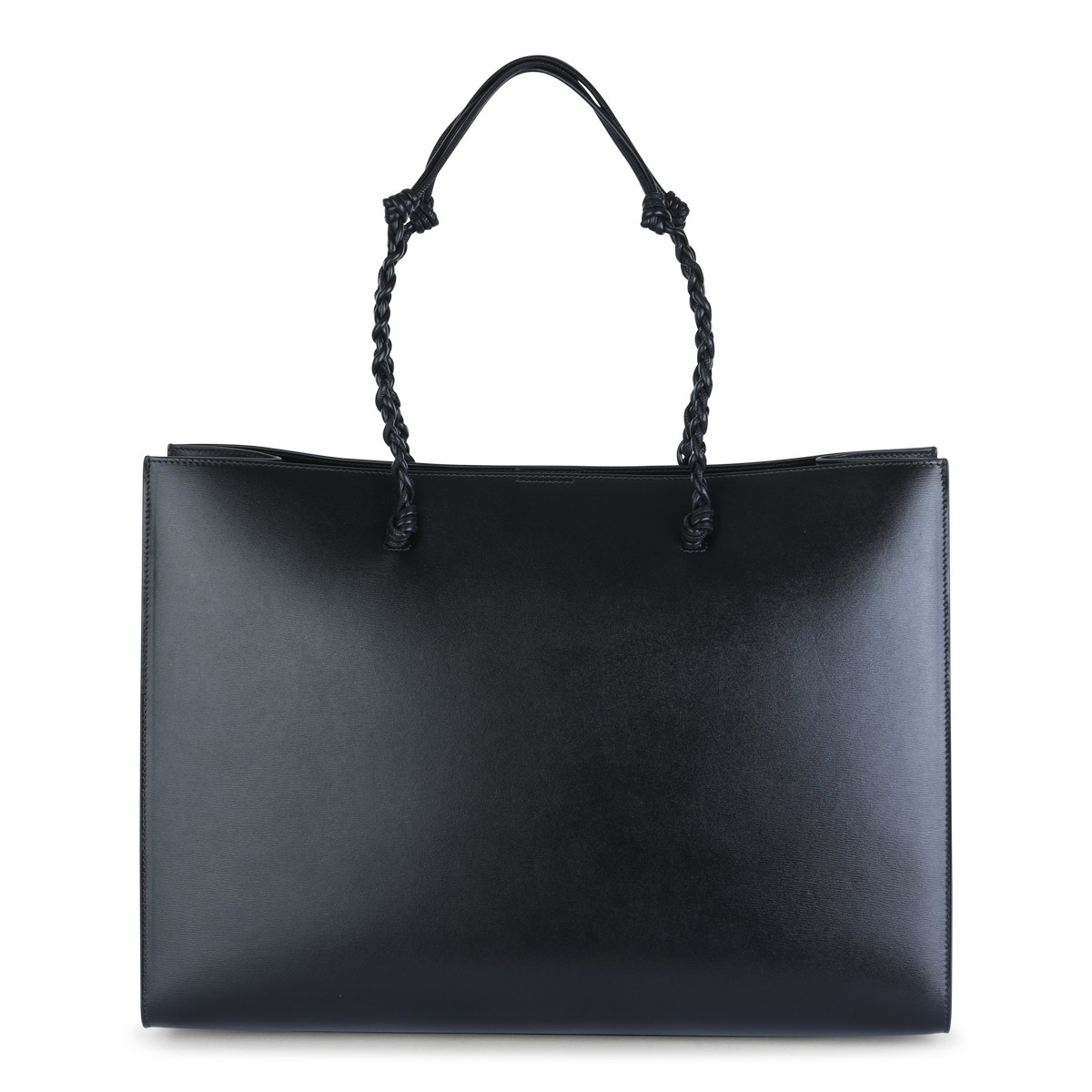 BLACK LEATHER CROSSBODY BAG