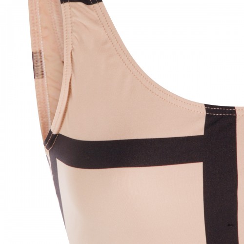 BEIGE AND BLACK BEACHWEAR