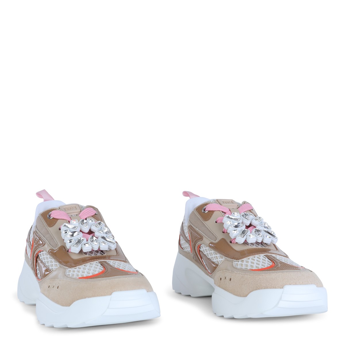 BEIGE AND WHITE LEATHER VIV ON THE...