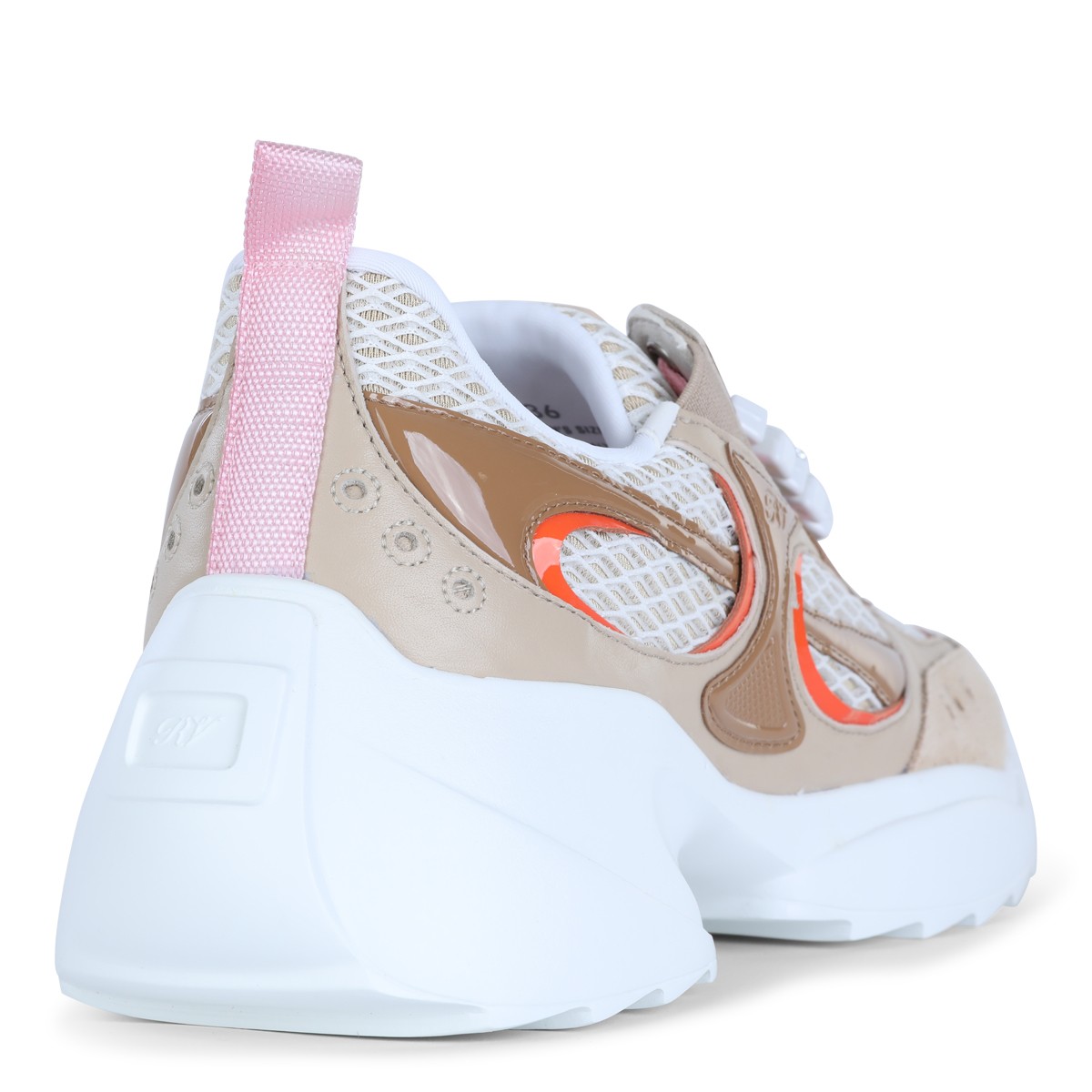 BEIGE AND WHITE LEATHER VIV ON THE...