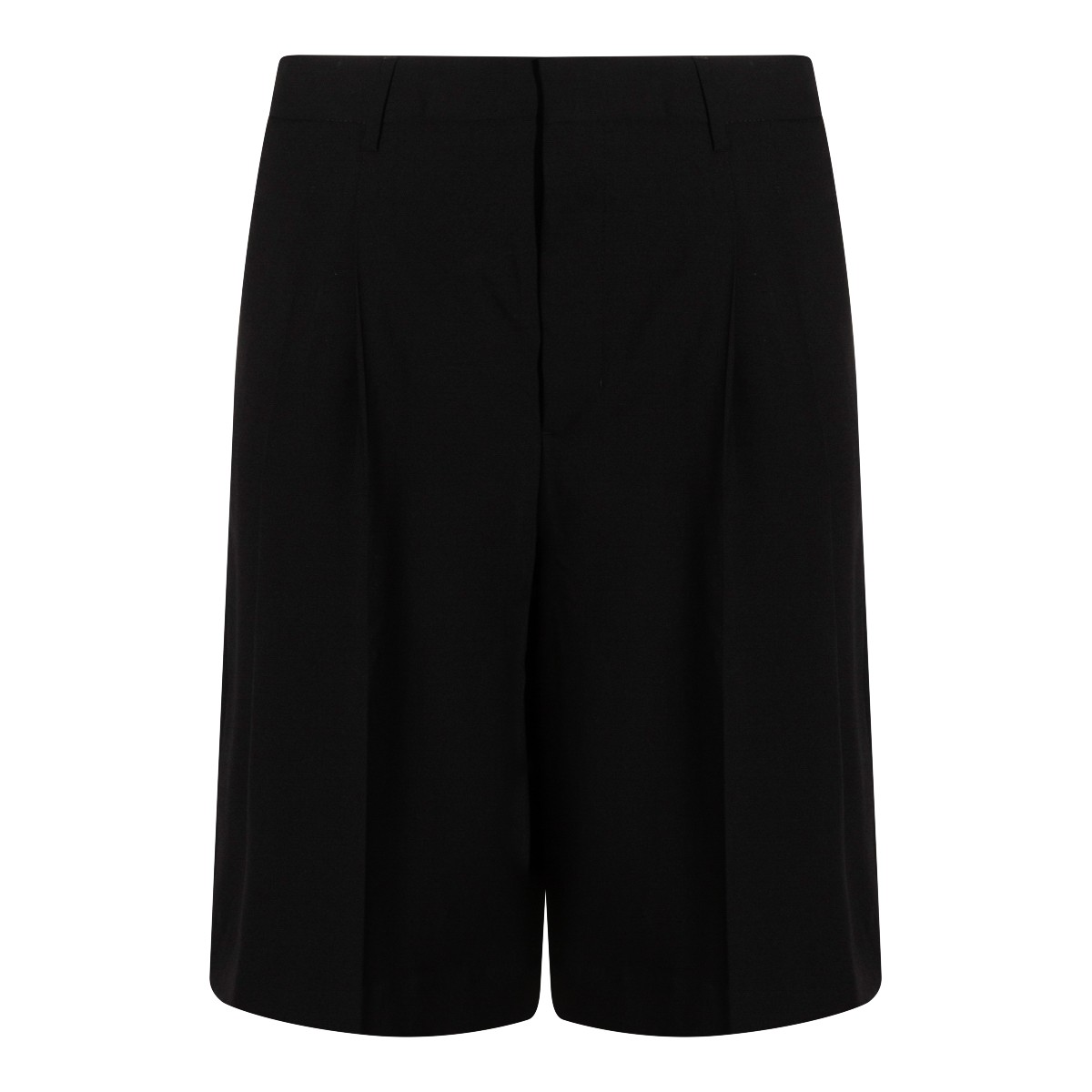 BLACK WOOL SHORT