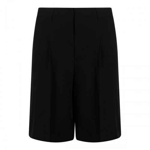 BLACK WOOL SHORT