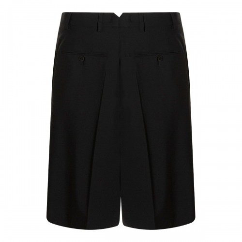 BLACK WOOL SHORT