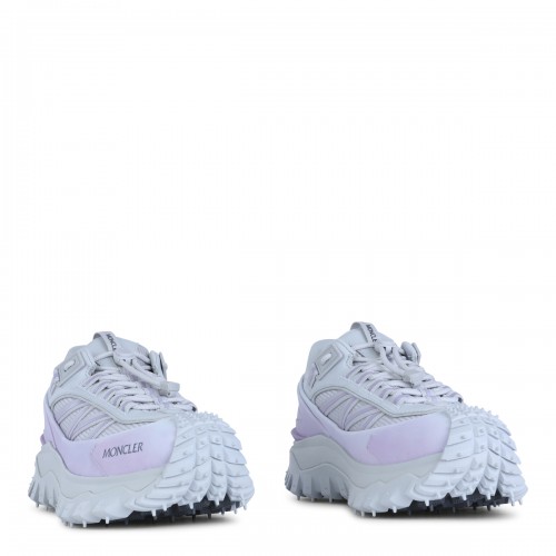 WHITE AND LILAC LEATHER TRAILGRIP SNEAKERS