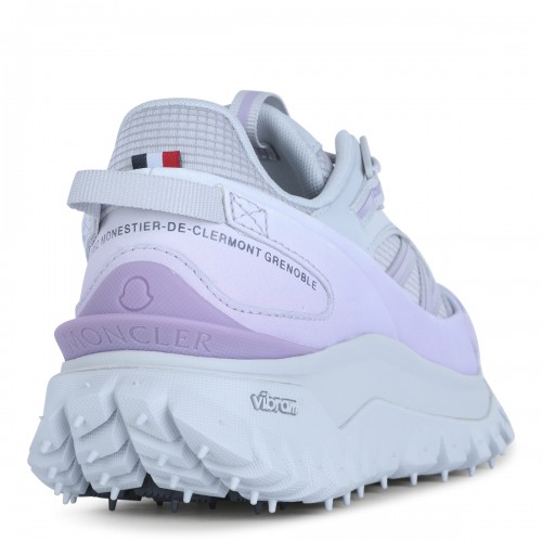 WHITE AND LILAC LEATHER TRAILGRIP SNEAKERS