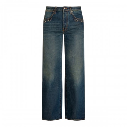 DARK BLUE COTTON JEANS