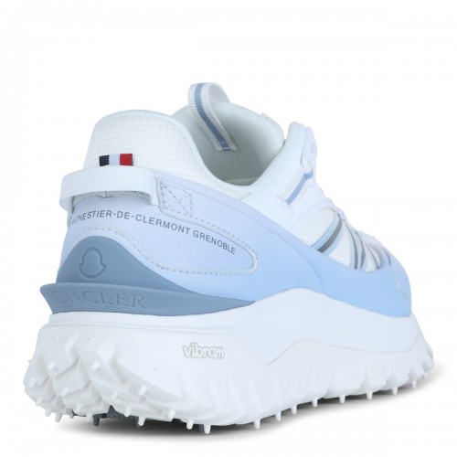 WHITE AND LIGHT BLUE LEATHER SNEAKERS 