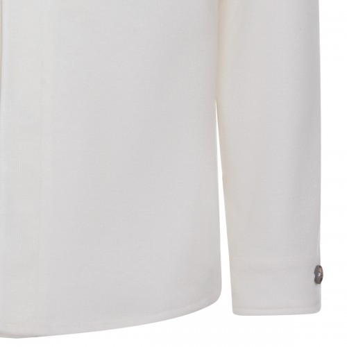 WHITE LINEN AND COTTON CASUAL JACKET