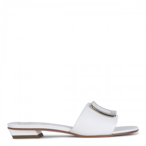 WHITE LEATHER SANDALS