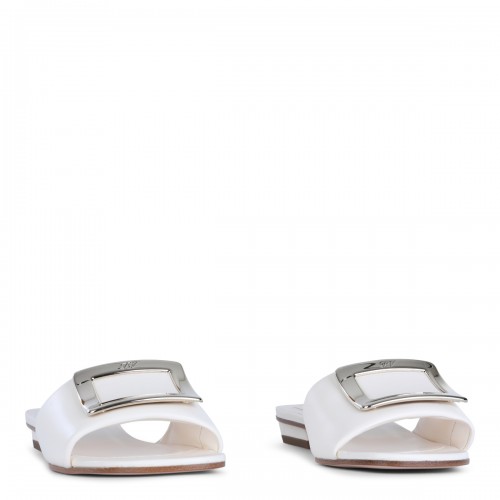WHITE LEATHER SANDALS 2