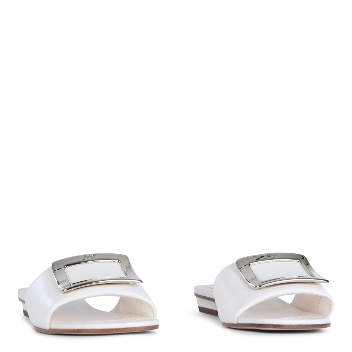 WHITE LEATHER SANDALS