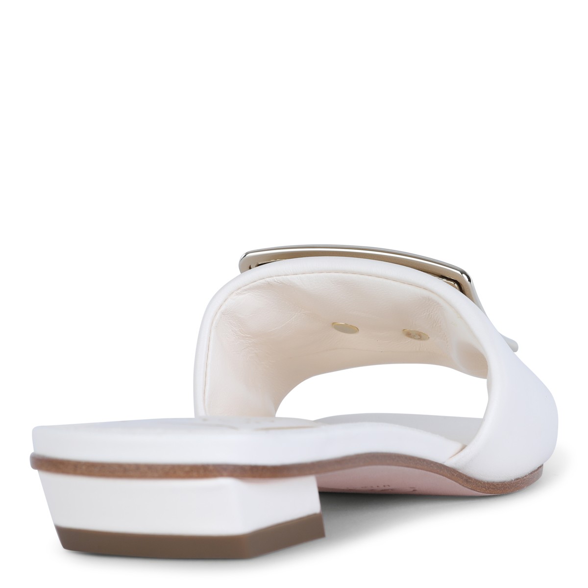 WHITE LEATHER SANDALS
