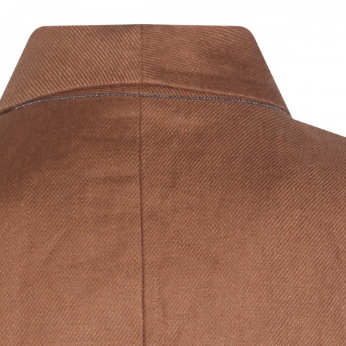 BROWN LINEN TOP