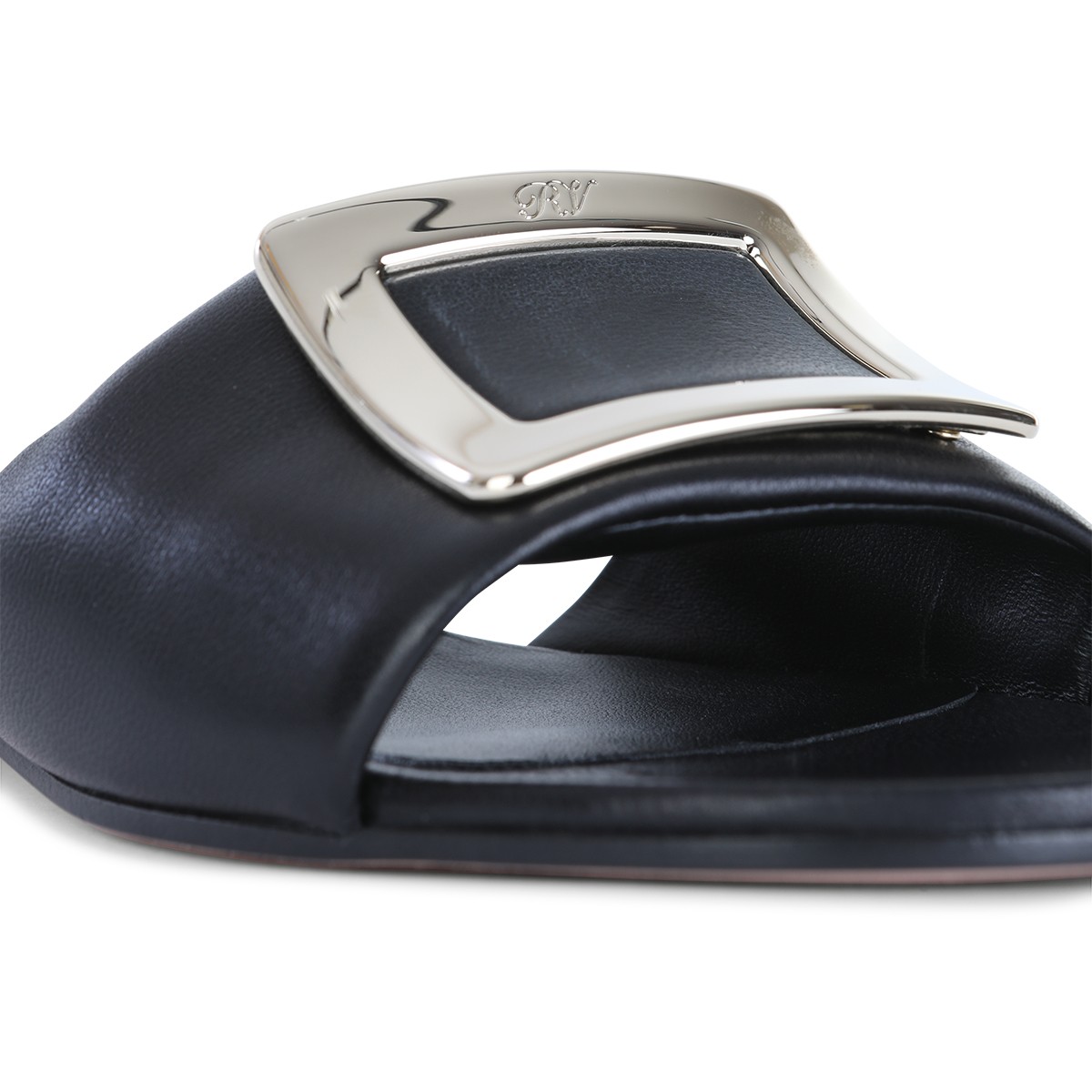 BLACK LEATHER SANDALS