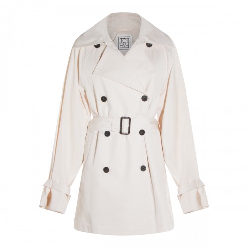 STONE COTTON TRENCH COAT