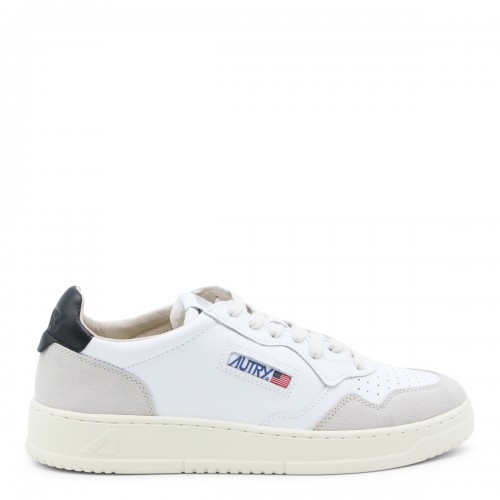 WHITE AND BLACK LEATHER AND...