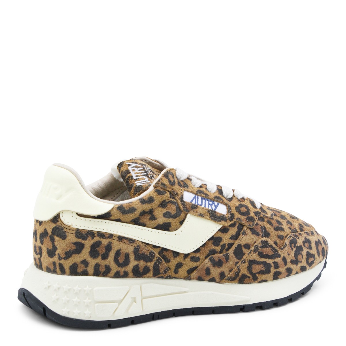 LEOPARD AND BEIGE LEATHER SNEAKERS
