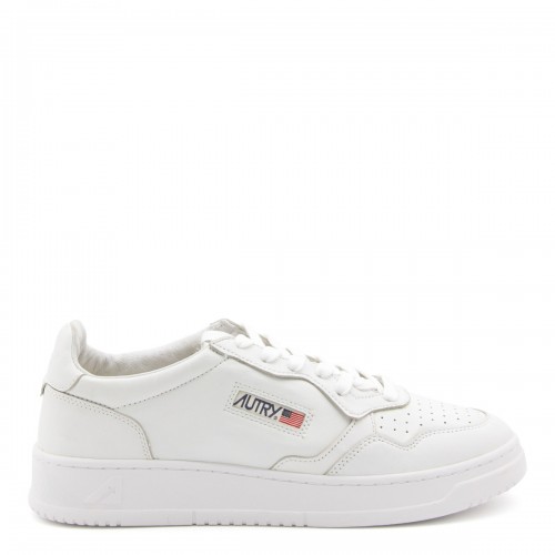 WHITE LEATHER MEDALIST SNEAKERS