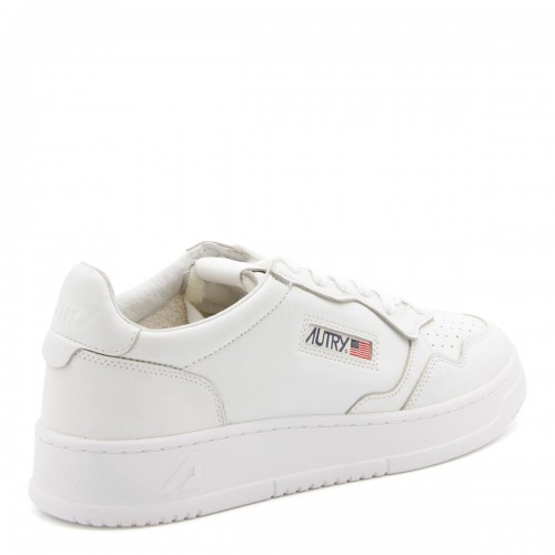 WHITE LEATHER MEDALIST SNEAKERS