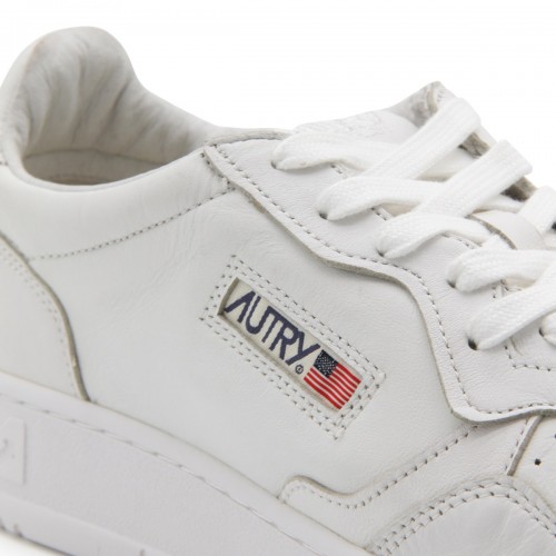 WHITE LEATHER MEDALIST SNEAKERS