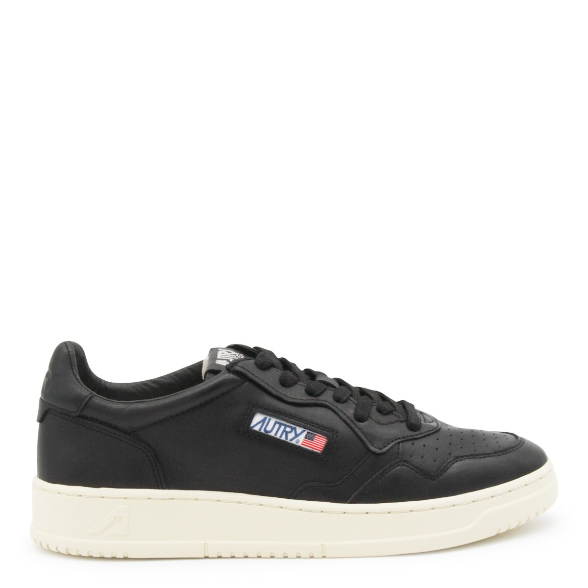 BLACK LEATHER MEDALIST SNEAKERS