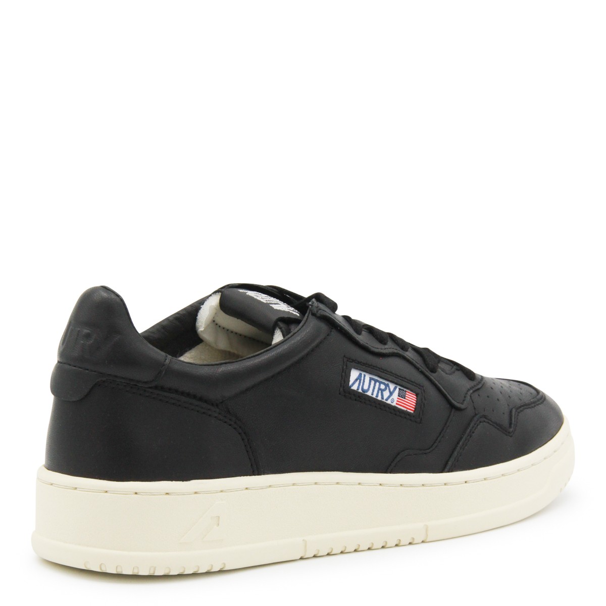 BLACK LEATHER MEDALIST SNEAKERS