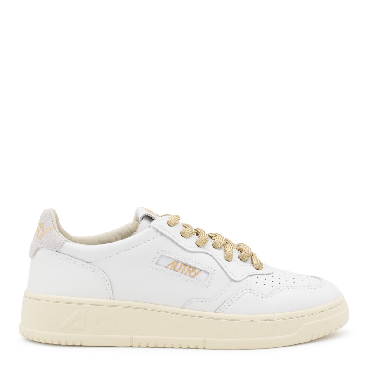 WHITE LEATHER MEDALIST LOW SNEAKERS
