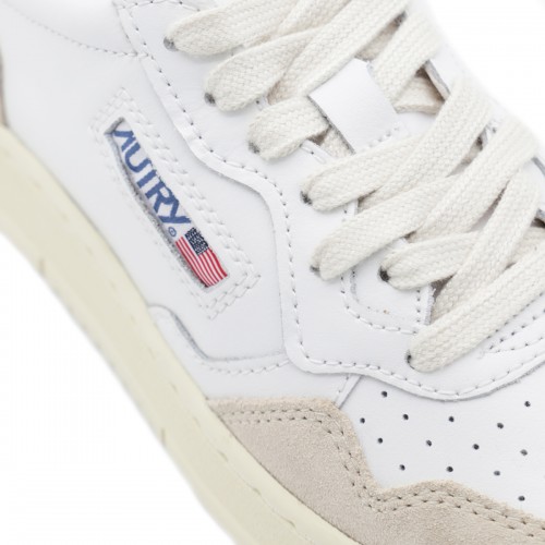 WHITE LEATHER MEDALIST SNEAKERS